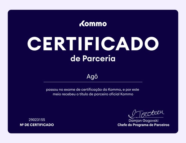 🎉 É oficial: agora somos parceiros certificados Kommo! 🎉